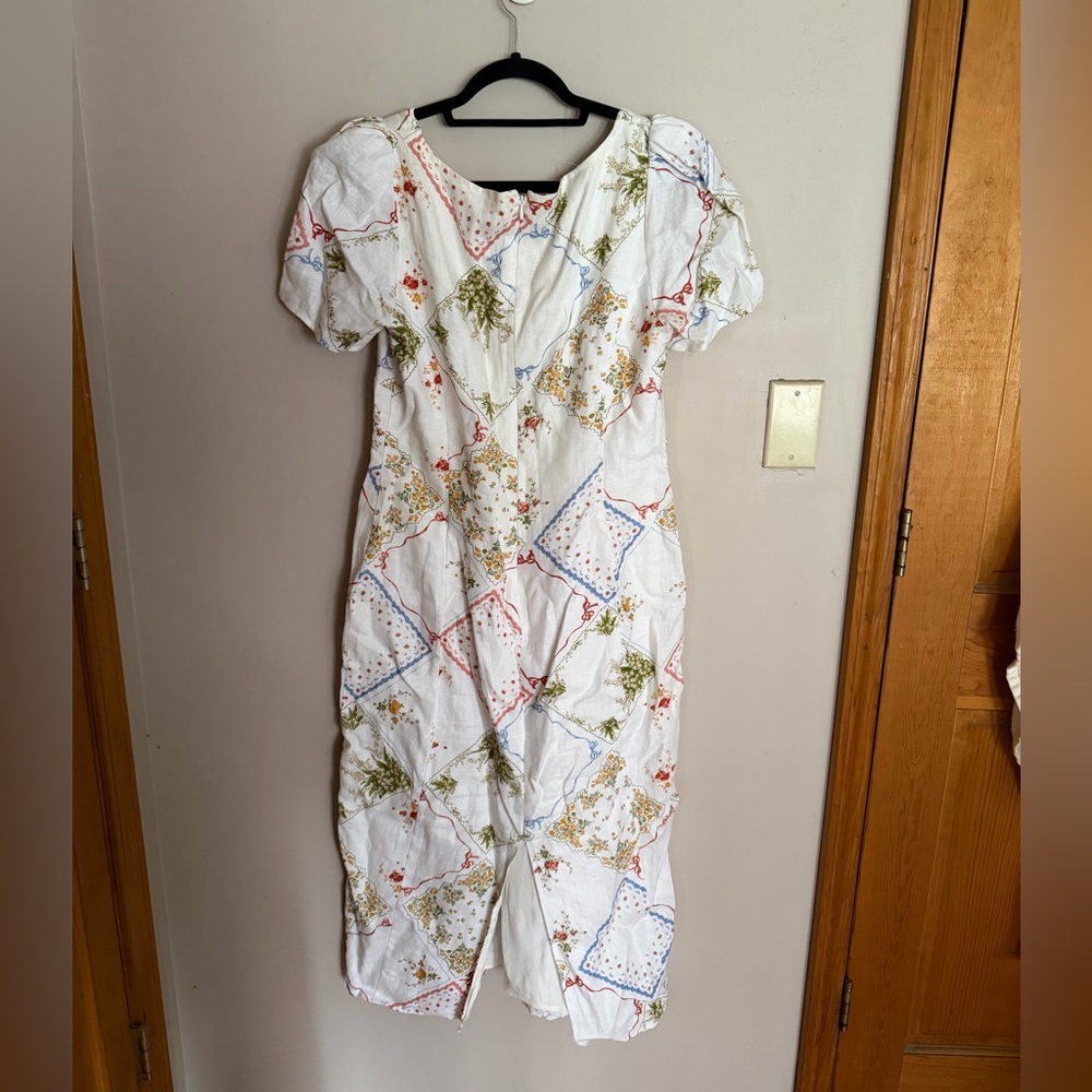 Reformation White Linen Midi Dress - Picture 2 of 5